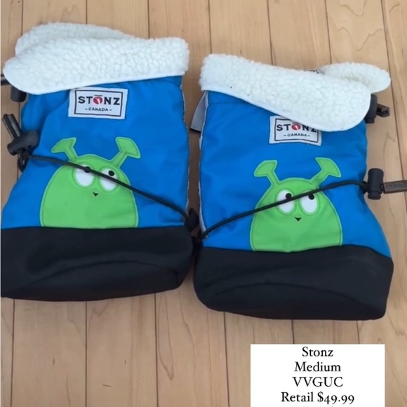 Stonz Other - Stonz Kids Boots with Green Monster on Blue